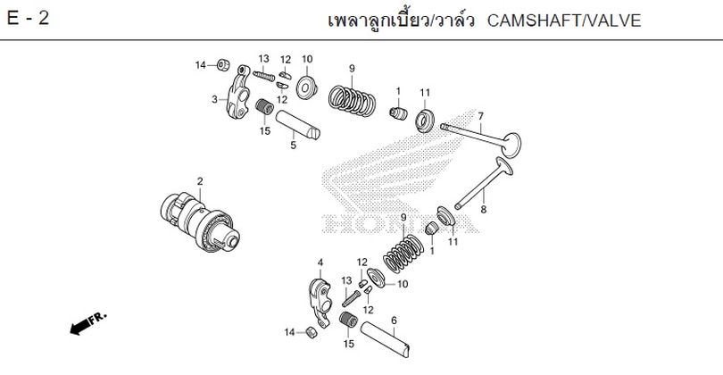 E-2 CAMSHAFT/VALVE