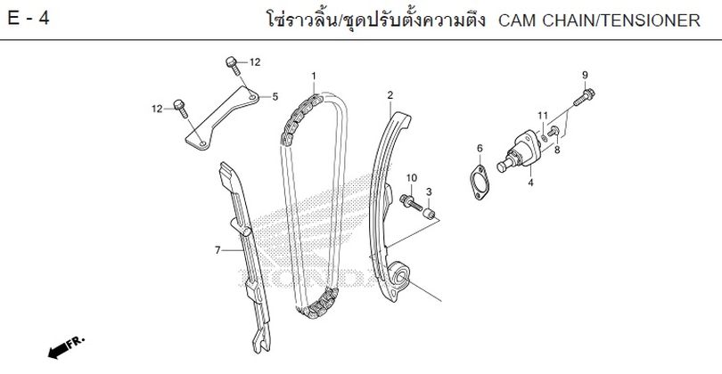 E-4 CAM CHAIN/TENSIONER