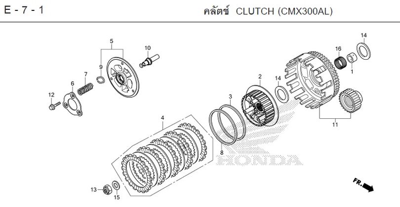 E-7-1 7-1 CLUTCH (CMX300AL)