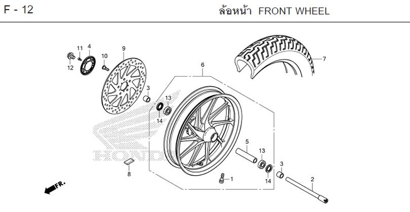 F-12 FRONT WHEEL