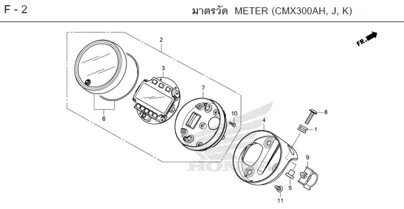 F-2 METER (CMX300AH, J, K)