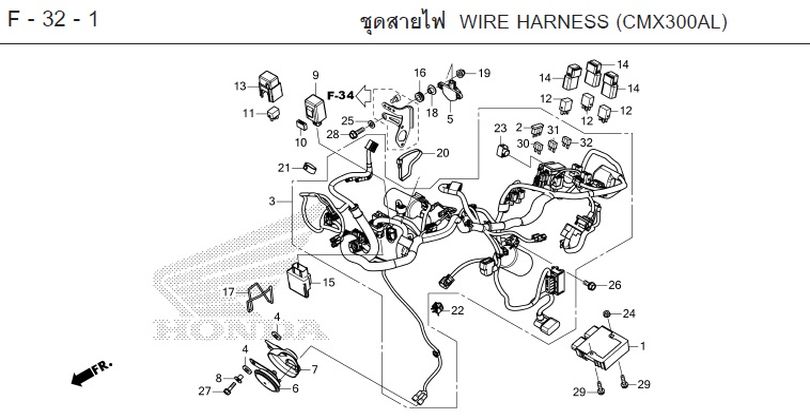 F-32-1 WIRE HARNESS (CMX300AL)