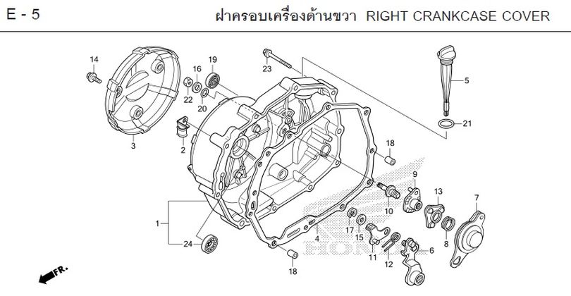 E-5 RIGHT CRANKCASE COVER