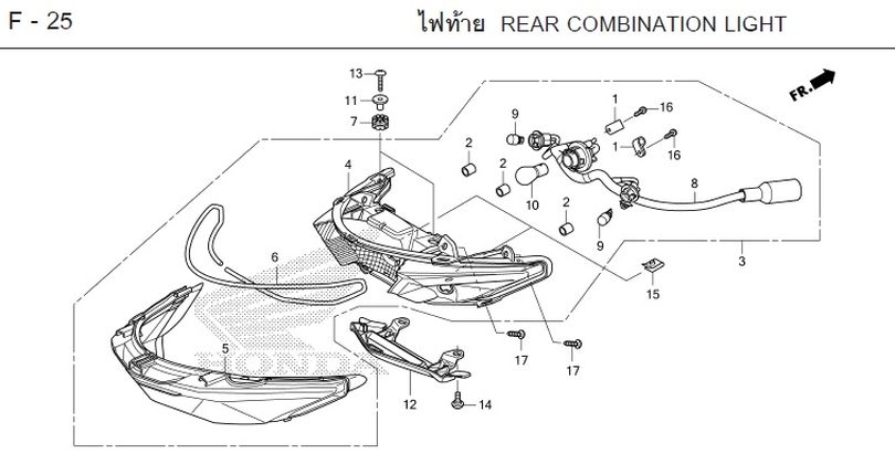 F-25 REAR COMBINATION LIGHT