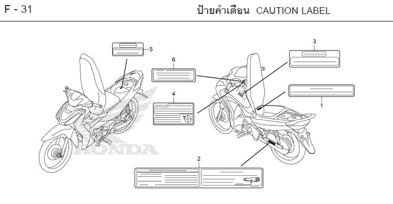 F-31 CAUTION LABEL