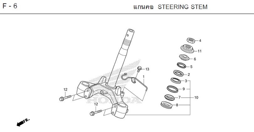 F-6 STEERING STEM