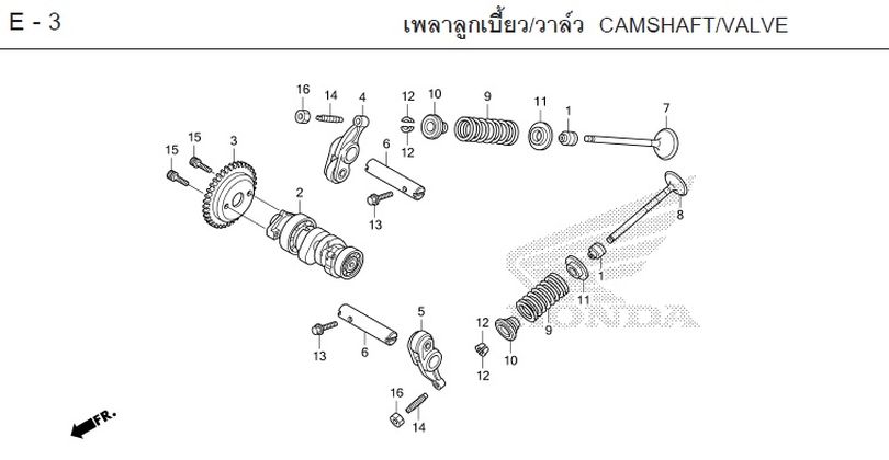 E-3 CAMSHAFT/VALVE