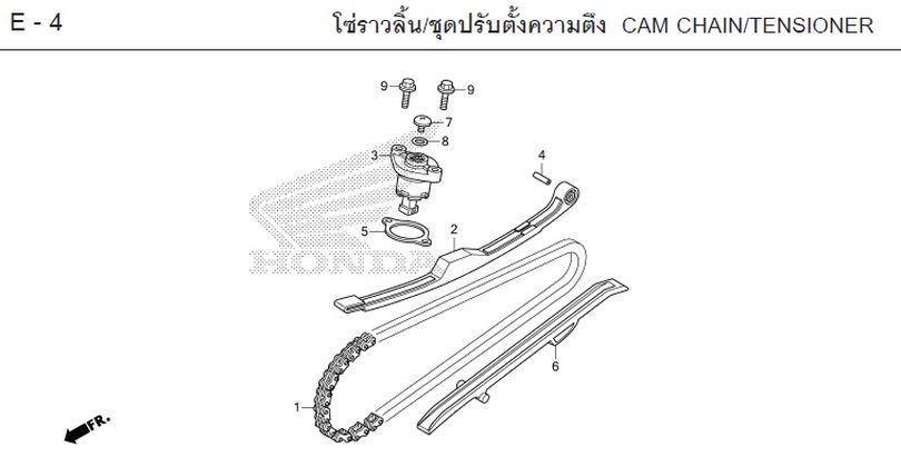 E-4 CAM CHAIN/TENSIONER