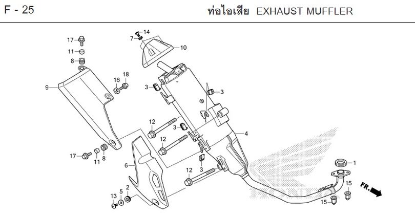 F-25 EXHAUST MUFFLER
