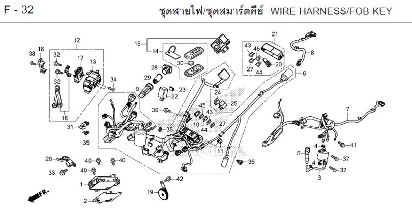 F-32 WIRE HARNESS/FOB KEY