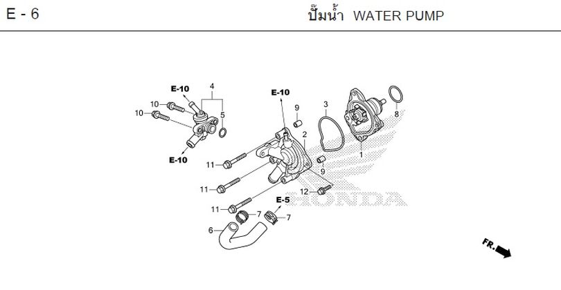 E-6 WATER PUMP