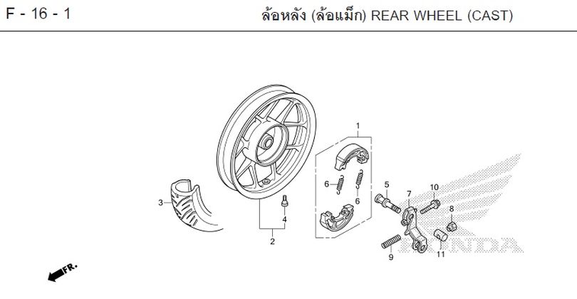 F-16-1 REAR WHEEL (CAST)