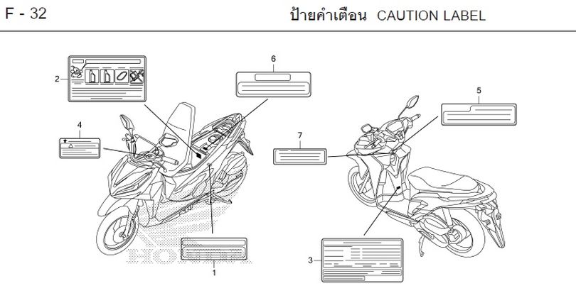 F-32 CAUTION LABEL