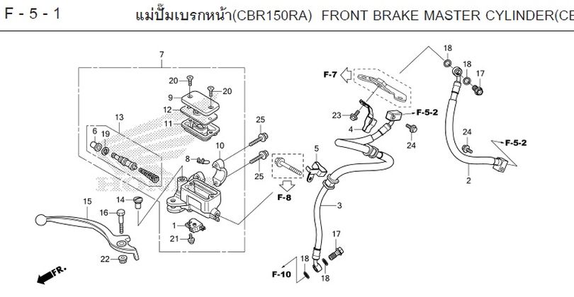 F-5-1 FRONT BRAKE MASTER CYLINDER(CE