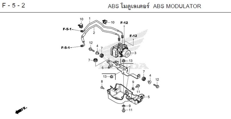 F-5-2 5-2 ABS ABS MODULATOR