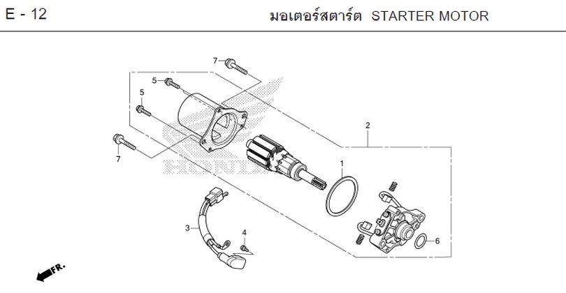 E-12 STARTER MOTOR