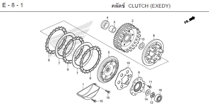 E-8-1 8-1 CLUTCH (EXEDY)