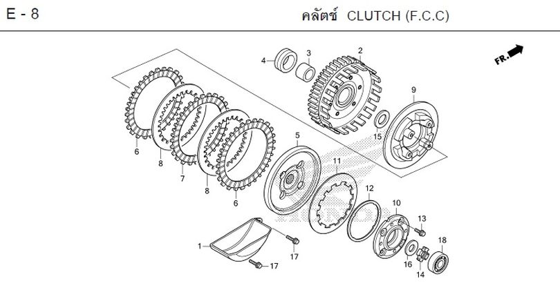 E-8 CLUTCH (F.C.C)
