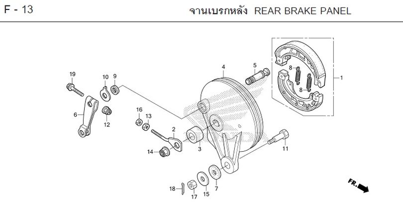 F-13 REAR BRAKE PANEL
