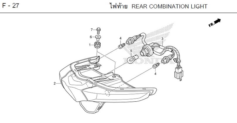 F-27 REAR COMBINATION LIGHT