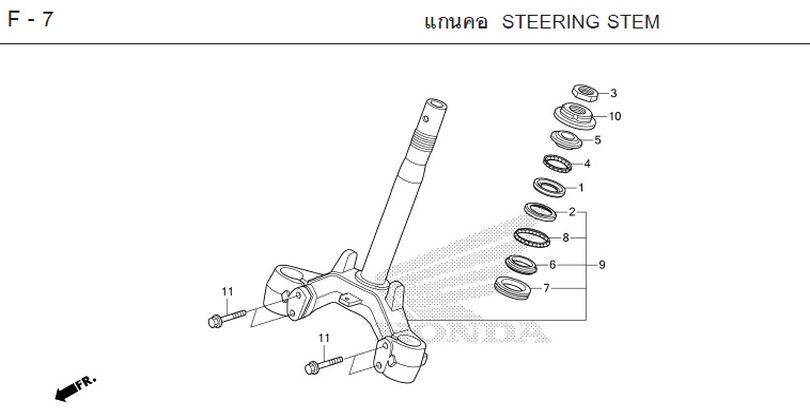 F-7 STEERING STEM