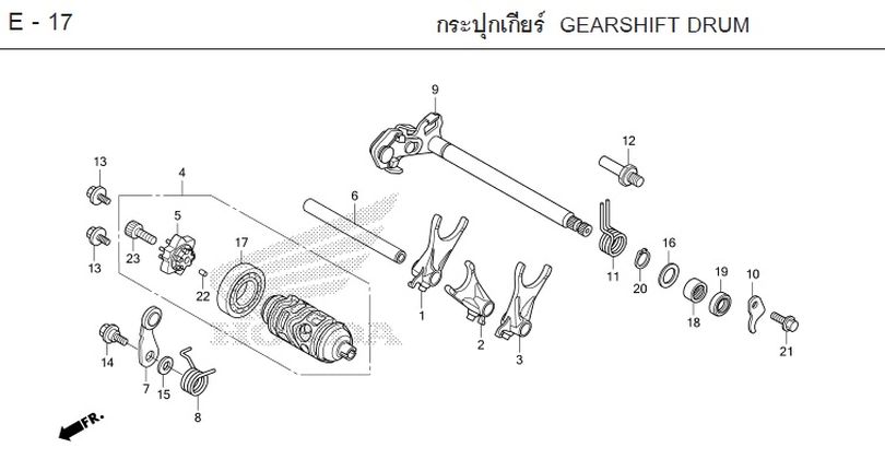 E-17 GEARSHIFT DRUM