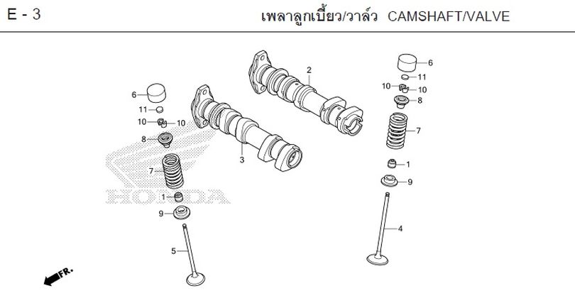 E-3 CAMSHAFT/VALVE