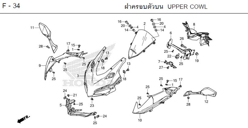 F-34 UPPER COWL