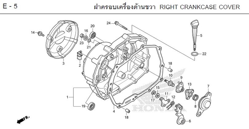 E-5 RIGHT CRANKCASE COVER