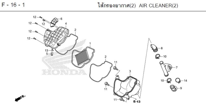 F-16-1 16-1 AIR CLEANER(2)