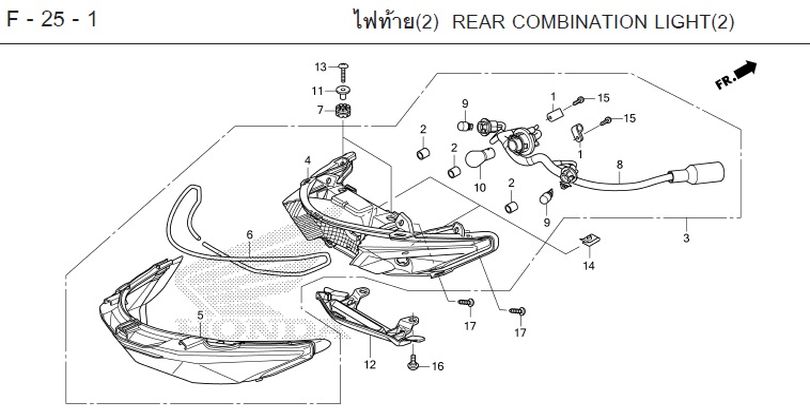 F-25-1 25-1 REAR COMBINATION LIGHT(2)