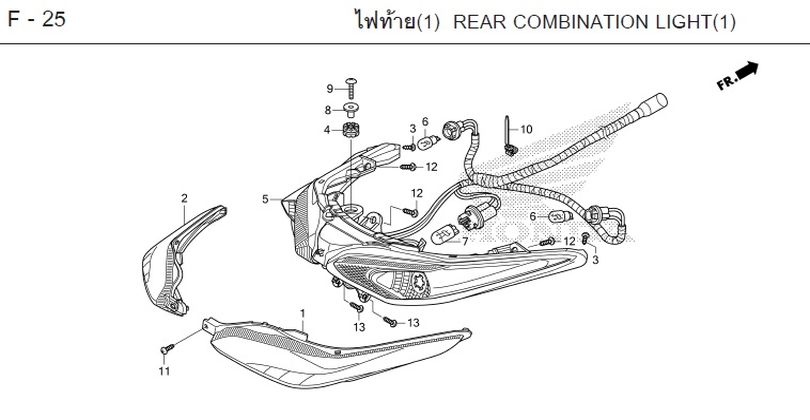 F-25 REAR COMBINATION LIGHT(I)