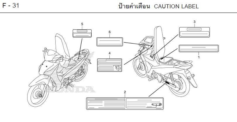 F-31 CAUTION LABEL
