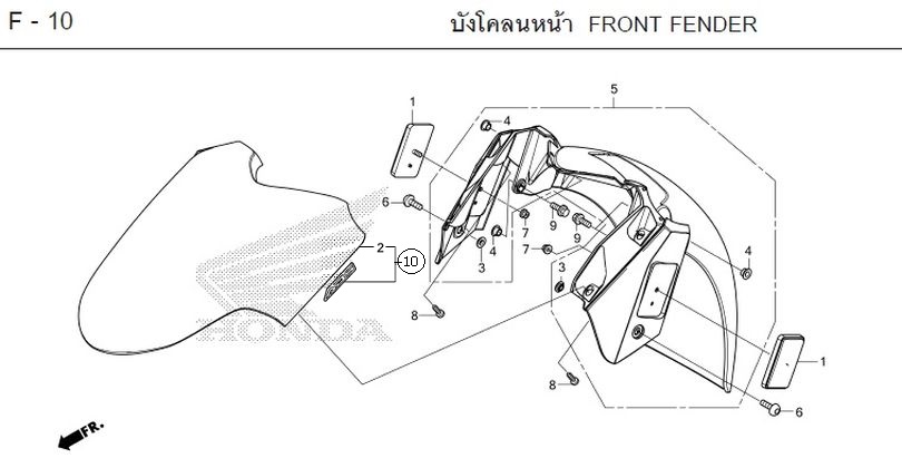 F-10 FRONT FENDER