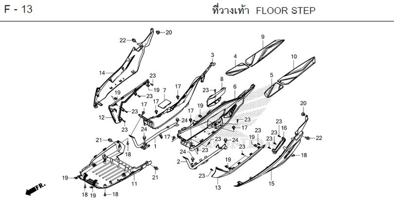 F-13 FLOOR STEP