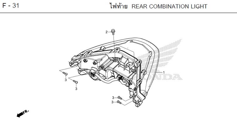 F-31 REAR COMBINATION LIGHT
