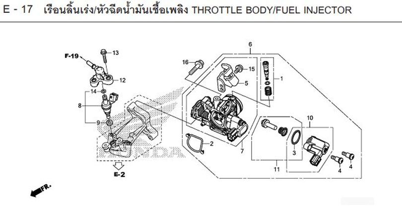 E-17 THROTTLE BODY/FUEL INJECTOR