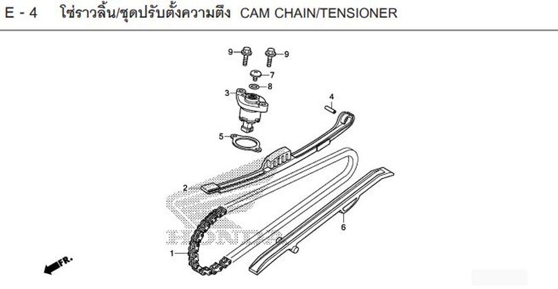 E-4 CAM CHAIN/TENSIONER