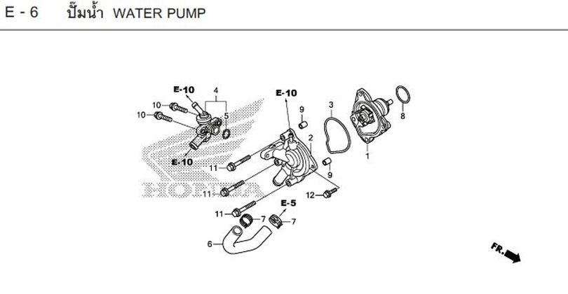 E-6 WATER PUMP