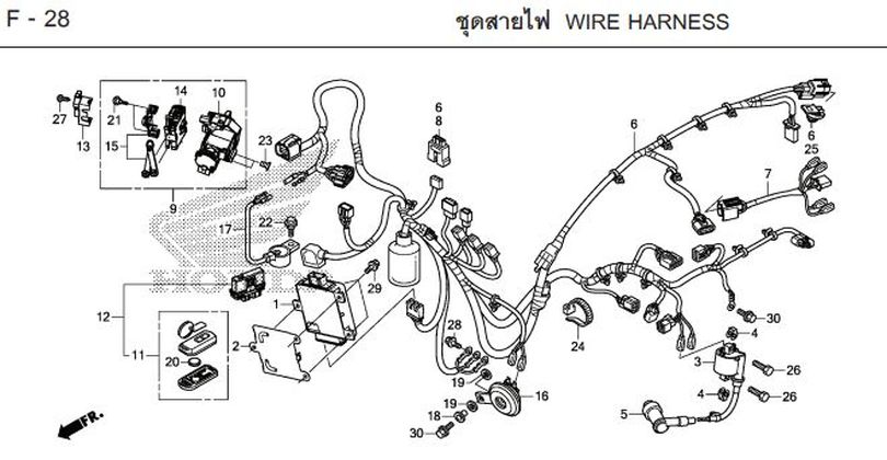 F-28 WIRE HARNESS