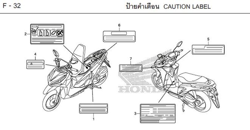 F-32 CAUTION LABEL