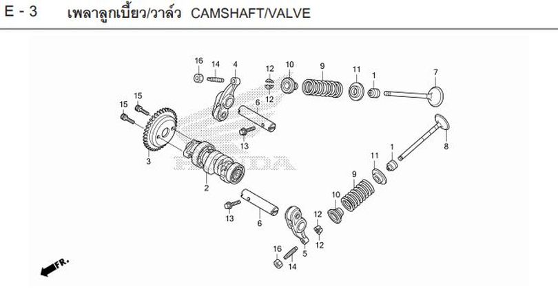 E-3 CAMSHAFT/VALVE