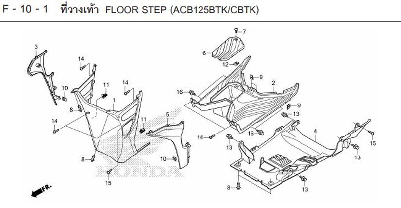 F-10-1 10-1 FLOOR STEP (ACB125BTK/CBTK)