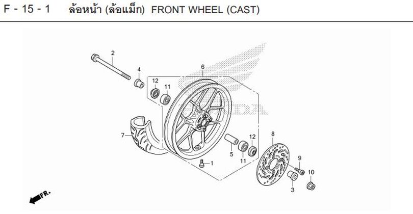 F-15-1 FRONT WHEEL (CAST)