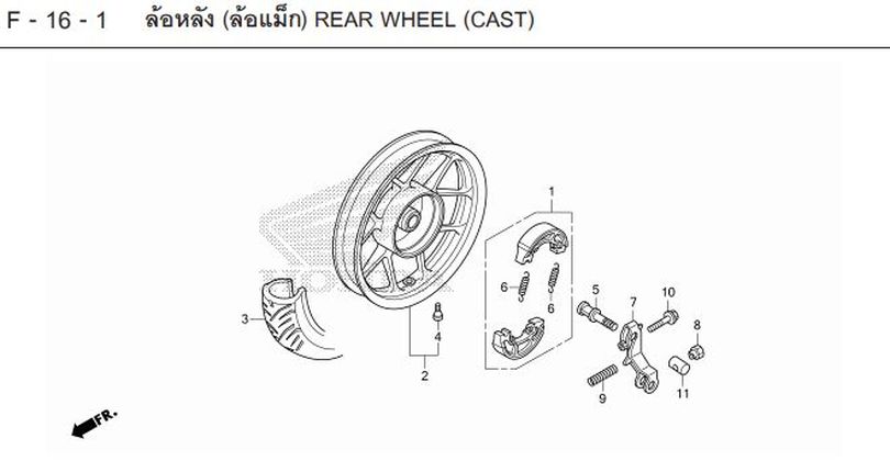 F-16-1 REAR WHEEL (CAST)