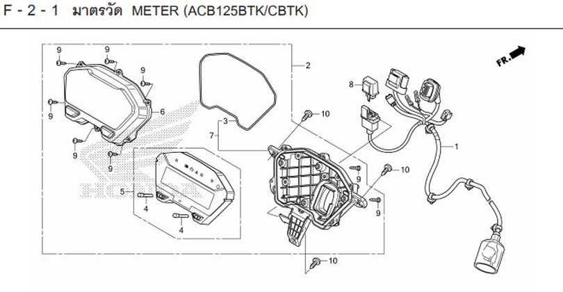 F-2-1 2- 1 METER (ACB125BTK/CBTK)