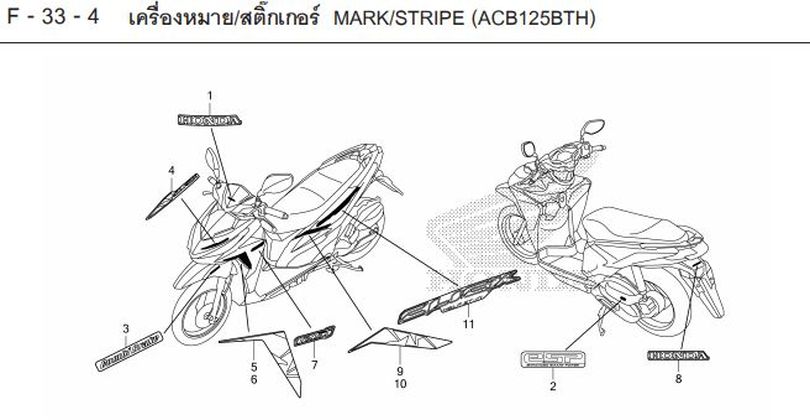 F-33-4 MARK/STRIPE (ACB125BTH)