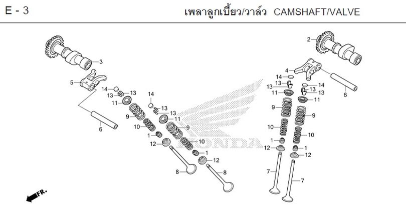 E-3 CAMSHAFT/VALVE