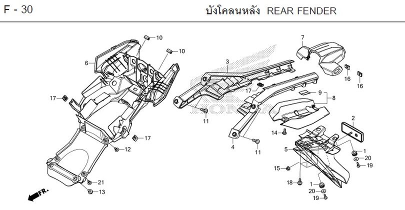 F-30 REAR FENDER