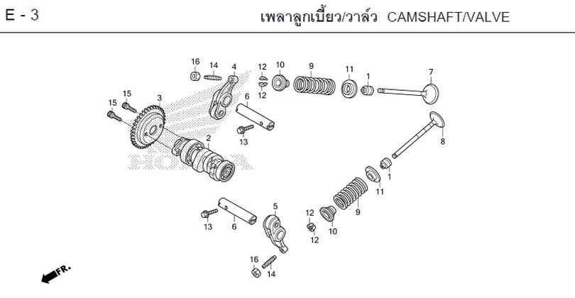 E-3 CAMSHAFT/VALVE
